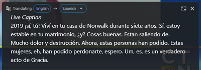 Subtítulos en vivo de Chrome